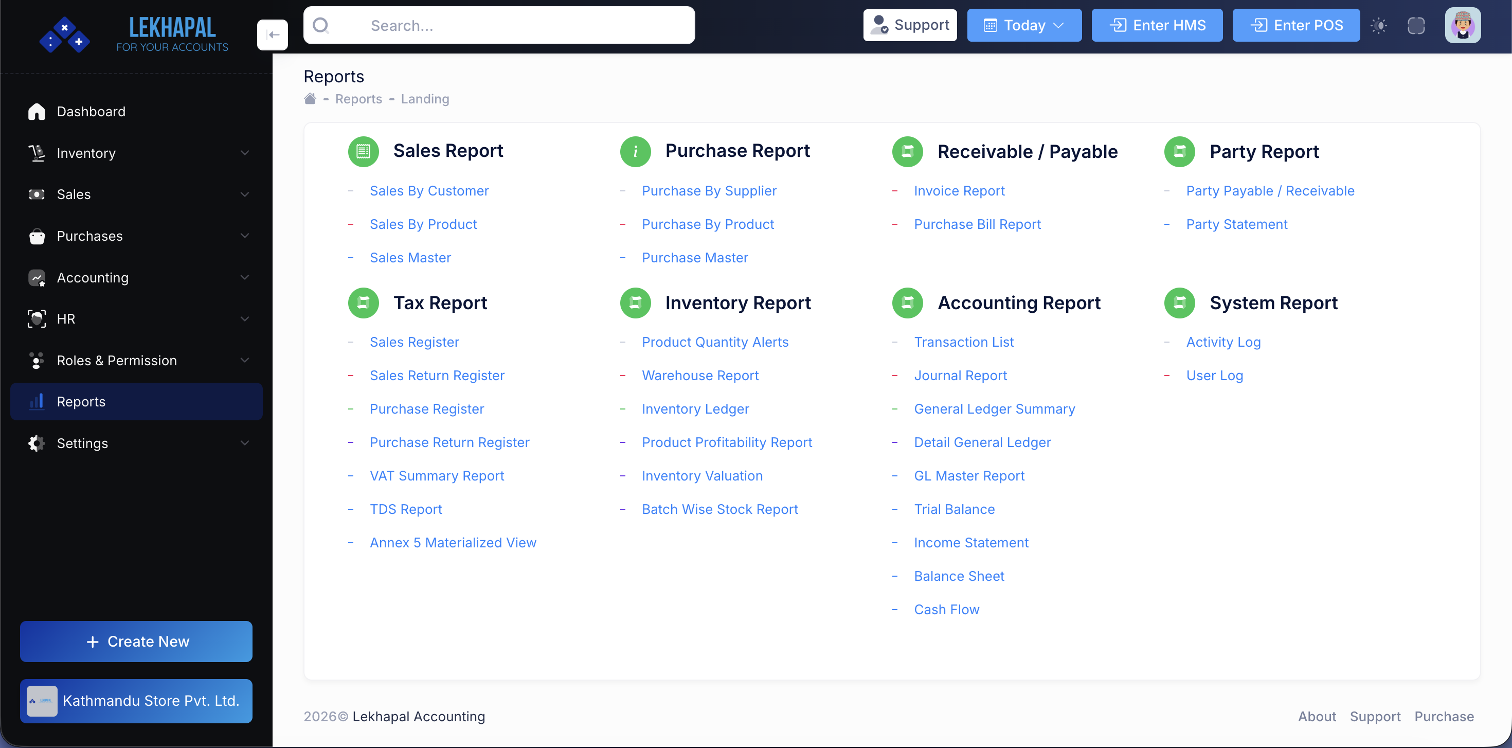Accounting Reports
